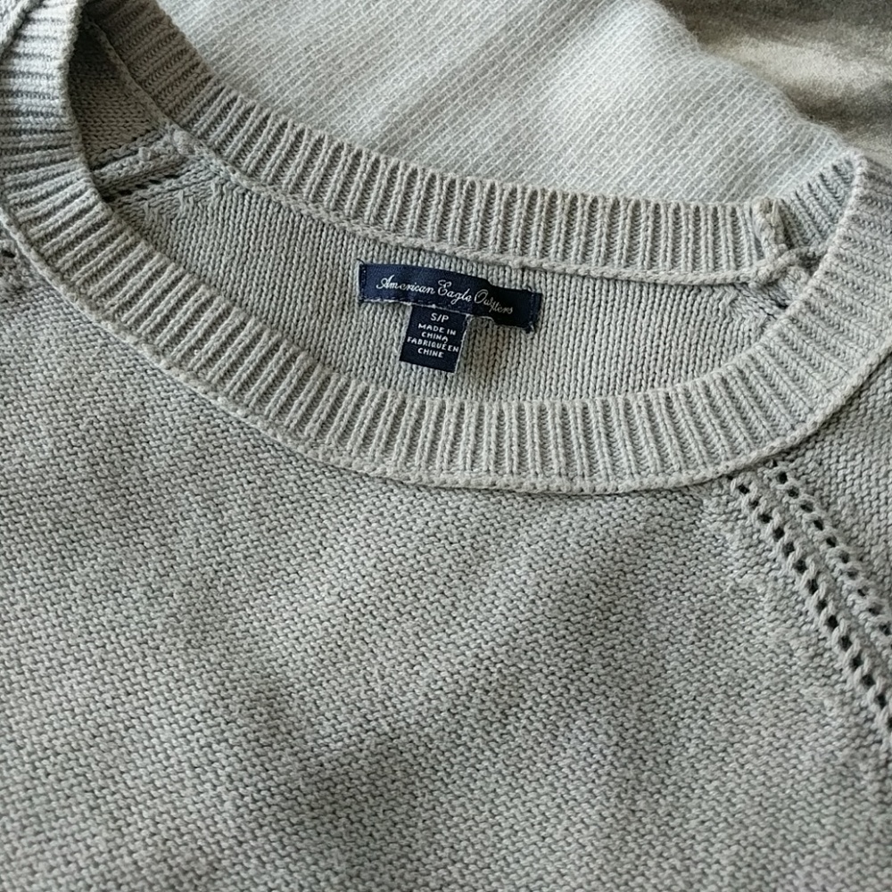 Grey Sweater with Embroidered Lace - Picture 3 of 4